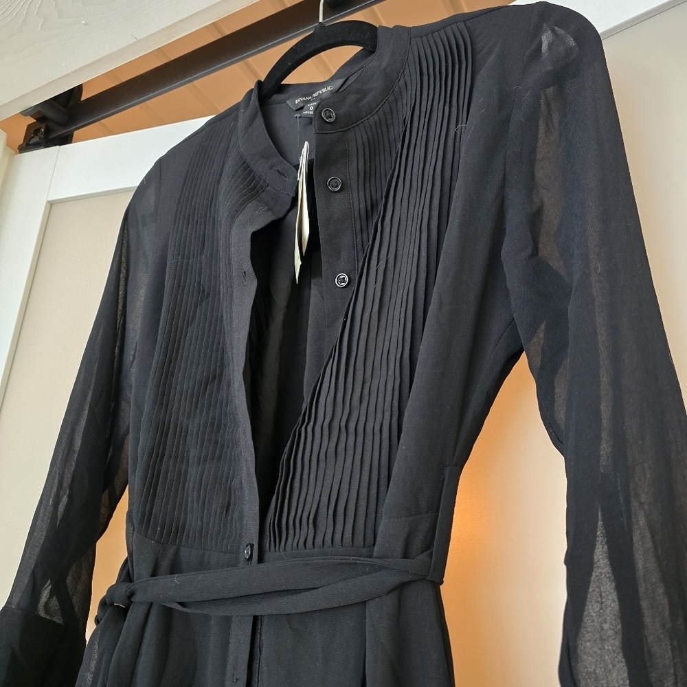 Banana Republic Black Long Sleeve Dress - Picture 9 of 12